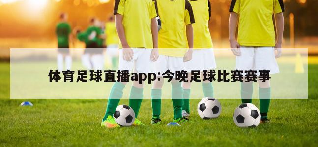 体育足球直播app:今晚足球比赛赛事