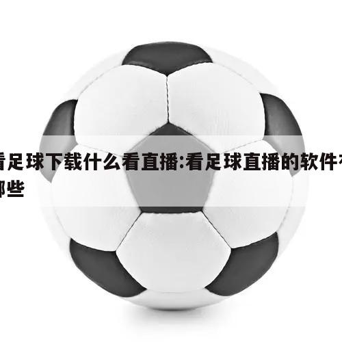 看足球下载什么看直播:看足球直播的软件有哪些